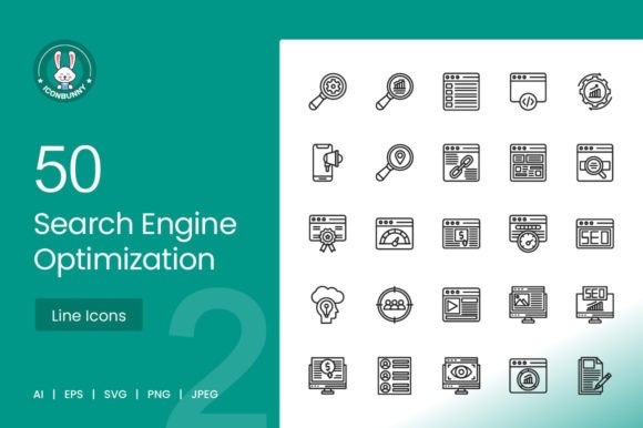 Download 50 Search Engine Optimization Line Icons - Icon Collection