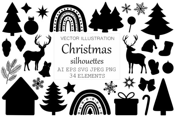 Download Christmas Silhouette New Year Silhouette - Year Collection