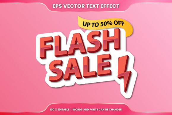 Download Text Effect in 3d Flash Sale Words, - Sale Collection