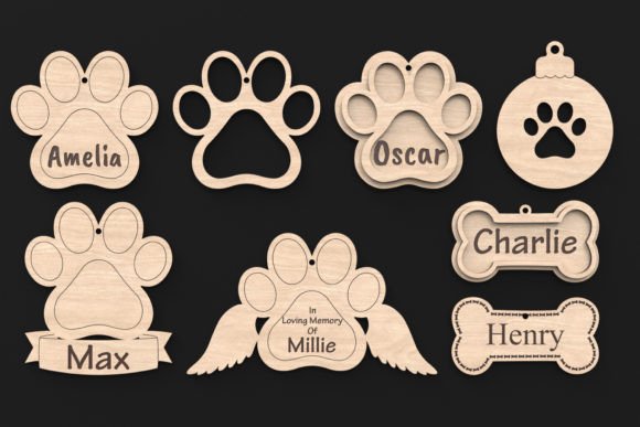 Download Laser Cut Dog Bone / Paw Print Svg Files - Premium Bundle