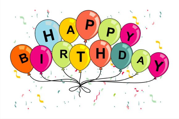 Download Happy Birthday Balloons and Confetti - Birthday Collection